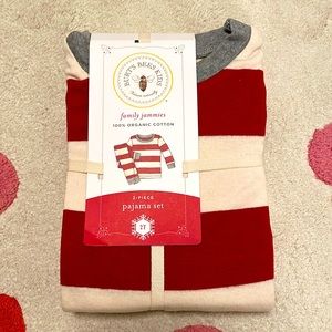 Burts bees Rugby Stripe holiday pjs